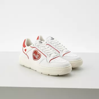 Love Moschino Red Print Sneakers: Spring/Summer Style